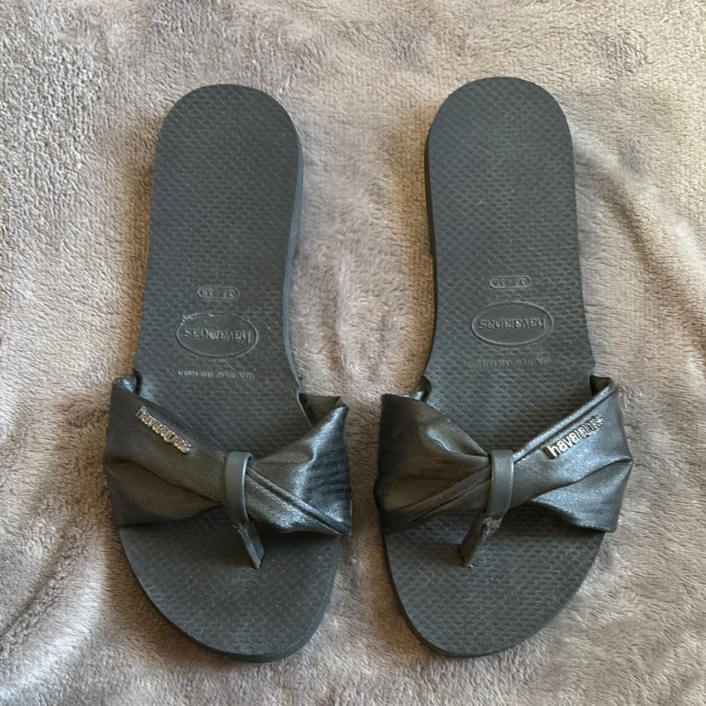Havaianas Women's Black Bow Sandals